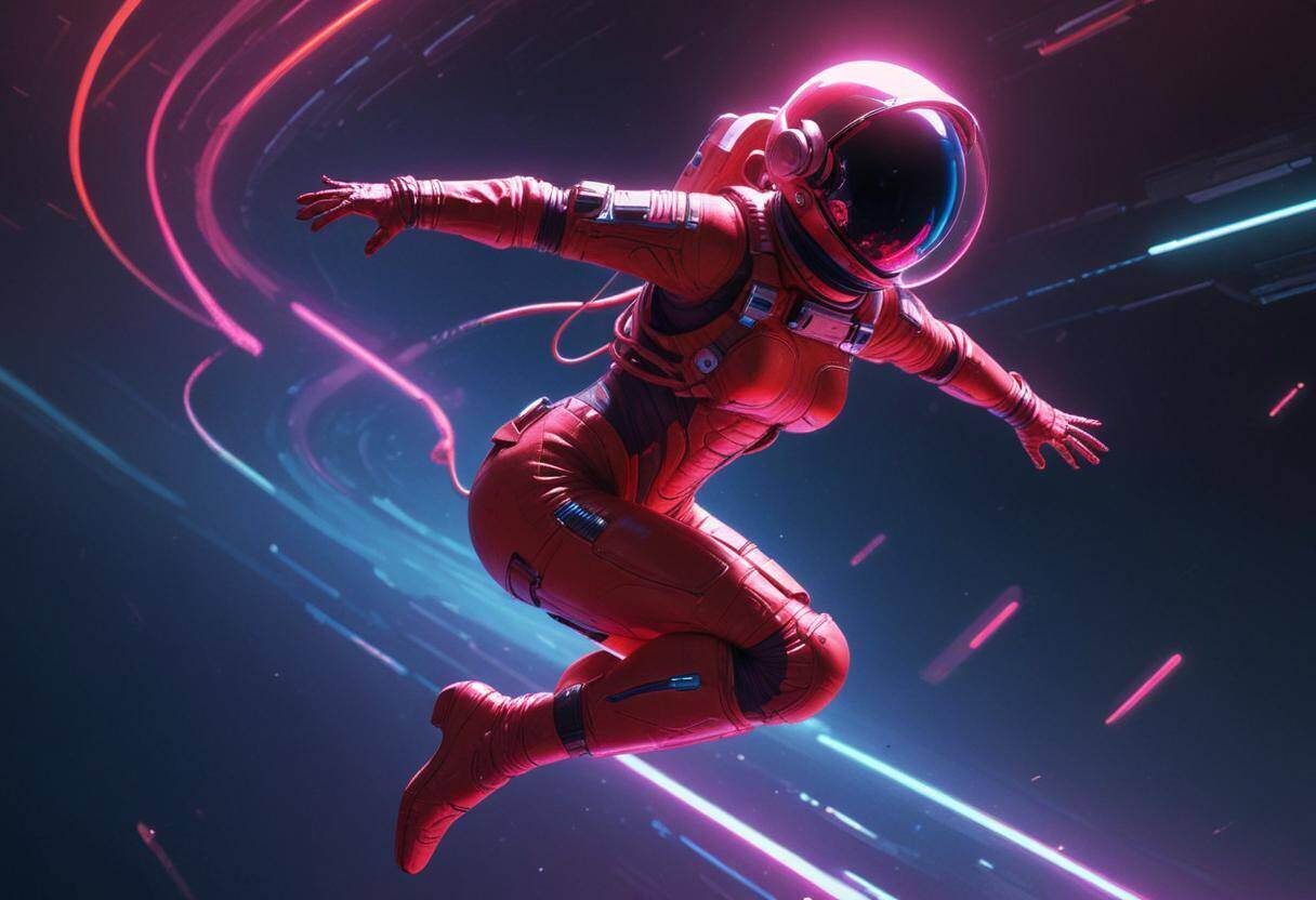 pikaso_texttoimage_cyberpunk-Lone-intrepid-female-astronaut-performin